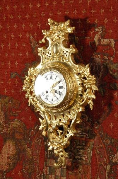 fig 4. Antique French Rococo Cartel Wall Clock ~ Antique French - Circa 1890 ~